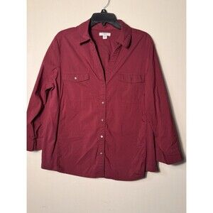Croft & Barrow Women's Burgundy  Cotton Size XXL